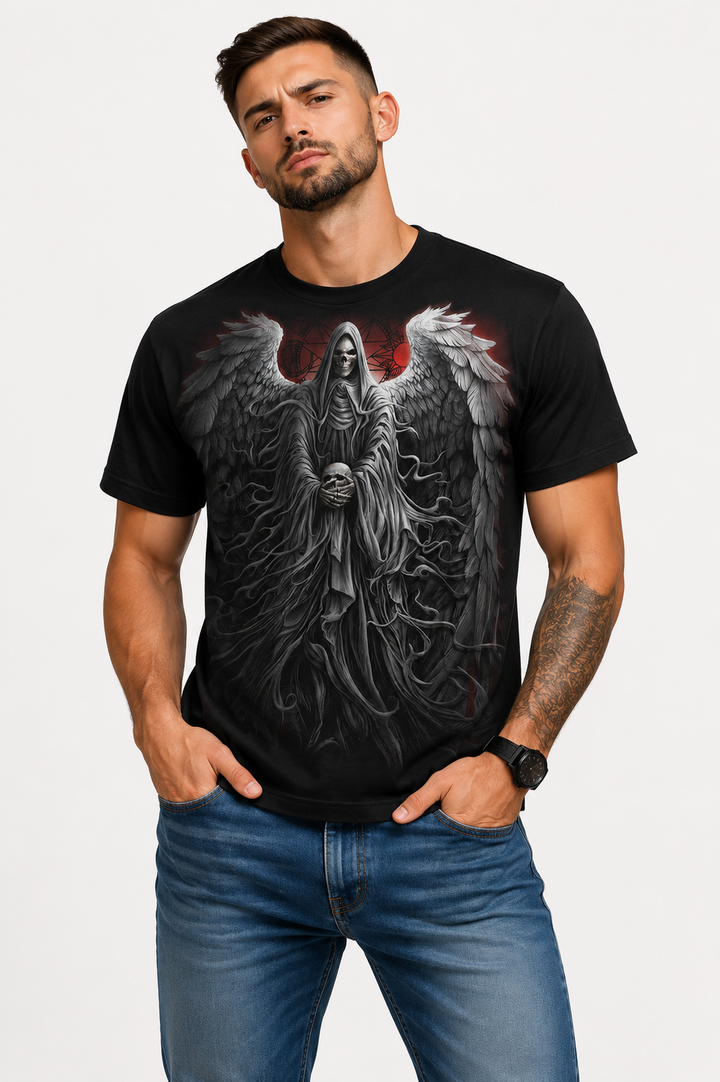 Smoking Skull 3d Digital Print T-shirt